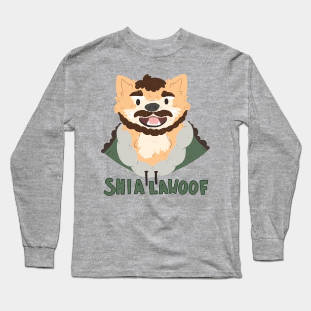 Shia Lawoof Long Sleeve T-Shirt by paigedefeliceart@yahoo.com